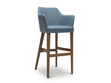 OSCAR 243 - High upholstered stool with armrests by Origins 1971 - view 2